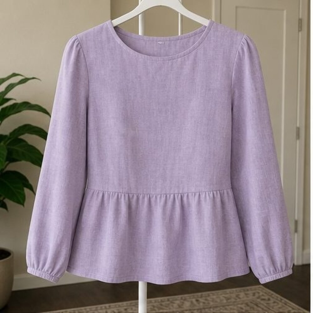 Lilac Peplum Top